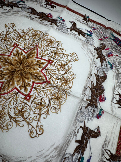 Vintage Celine Paris Silk/Canvas Scarf