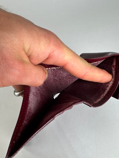 Vintage Cartier Panthere Latent Leather Wallet burgundy