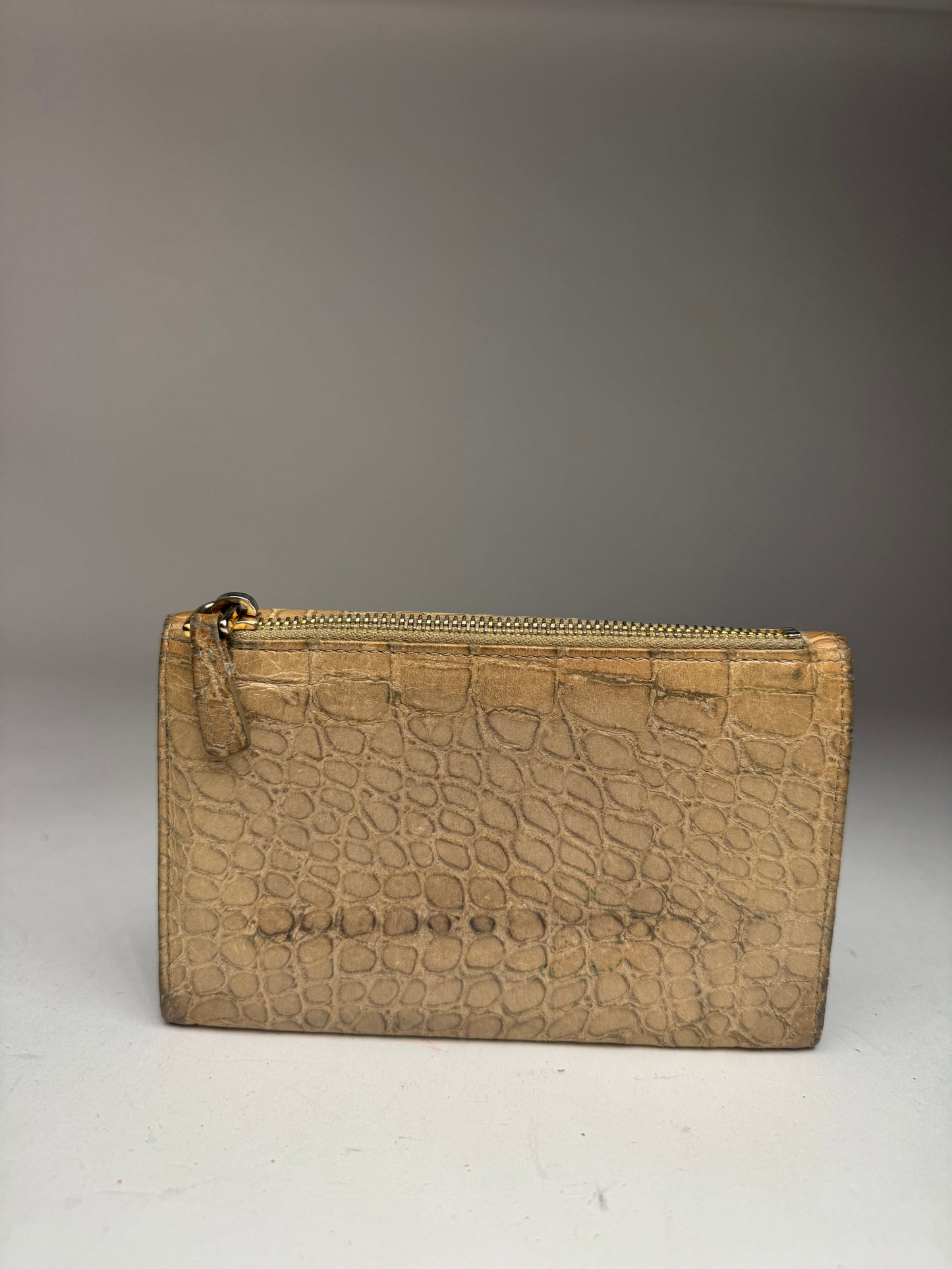 Vintage Miu Miu Leather Wallet beige