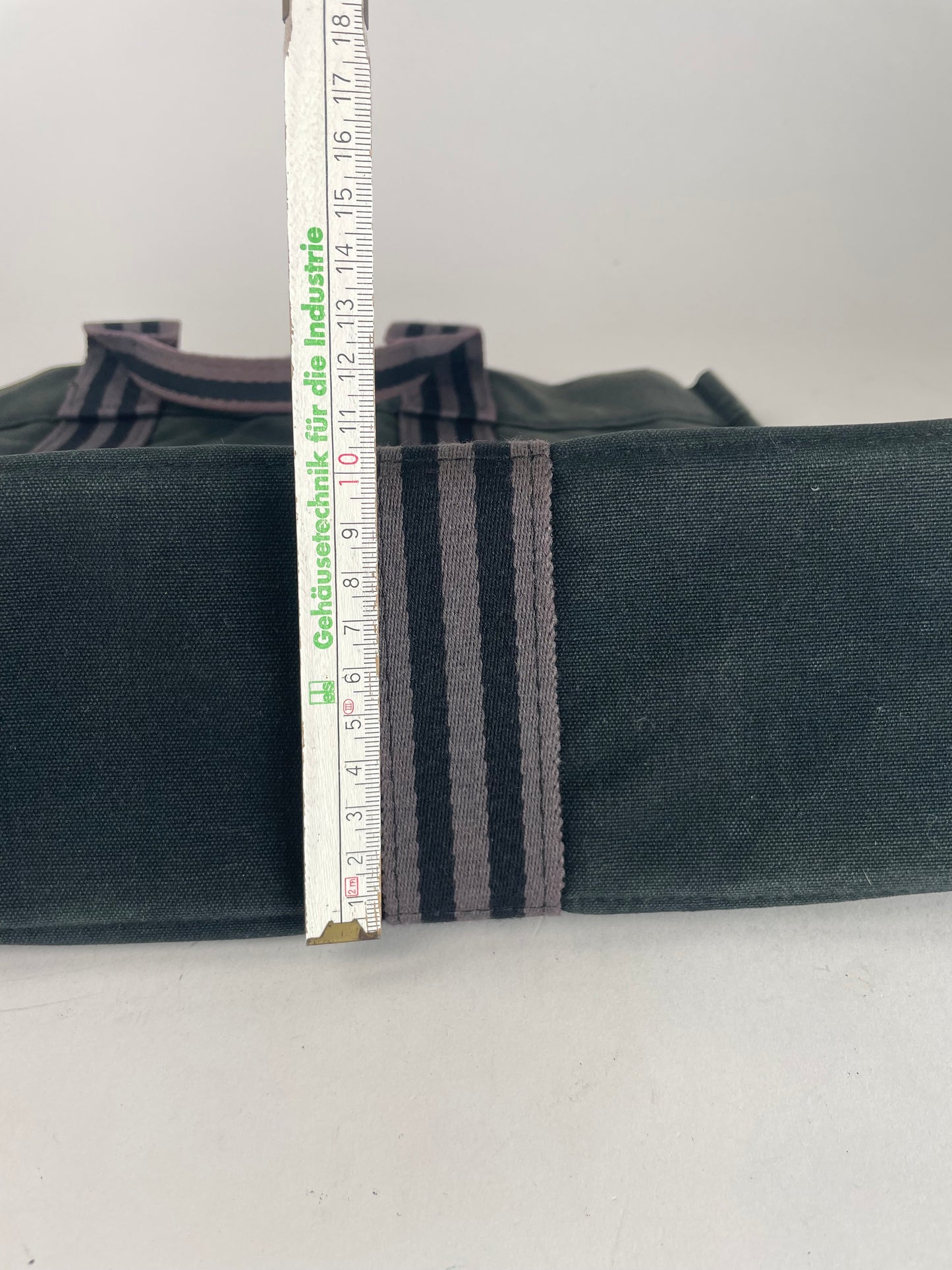 Vintage Hermes Canvas Shopper Bag Black