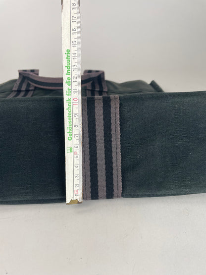 Vintage Hermes Canvas Shopper Bag Black
