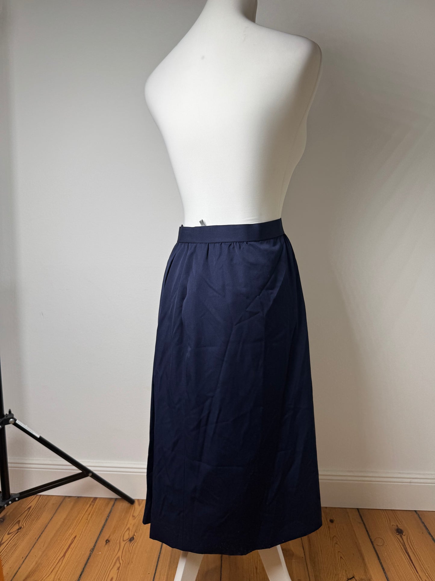Vintage Dior Wool Skirt Navy M