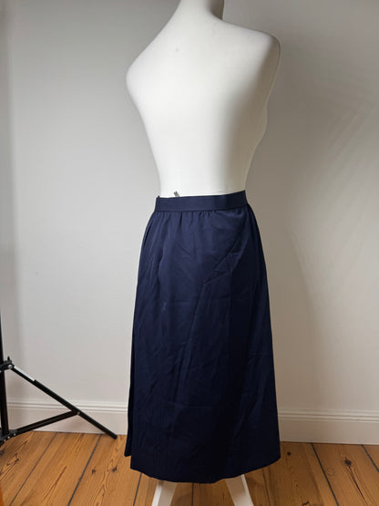 Vintage Dior Wool Skirt Navy M