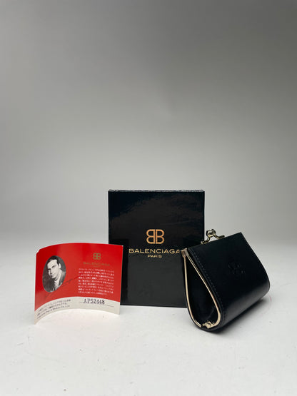 Vintage Balenciaga Leather card Holder Black
