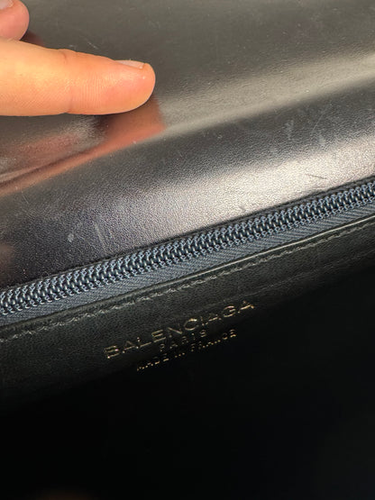 Vintage Balenciaga Patent Leather Shoulder bag black