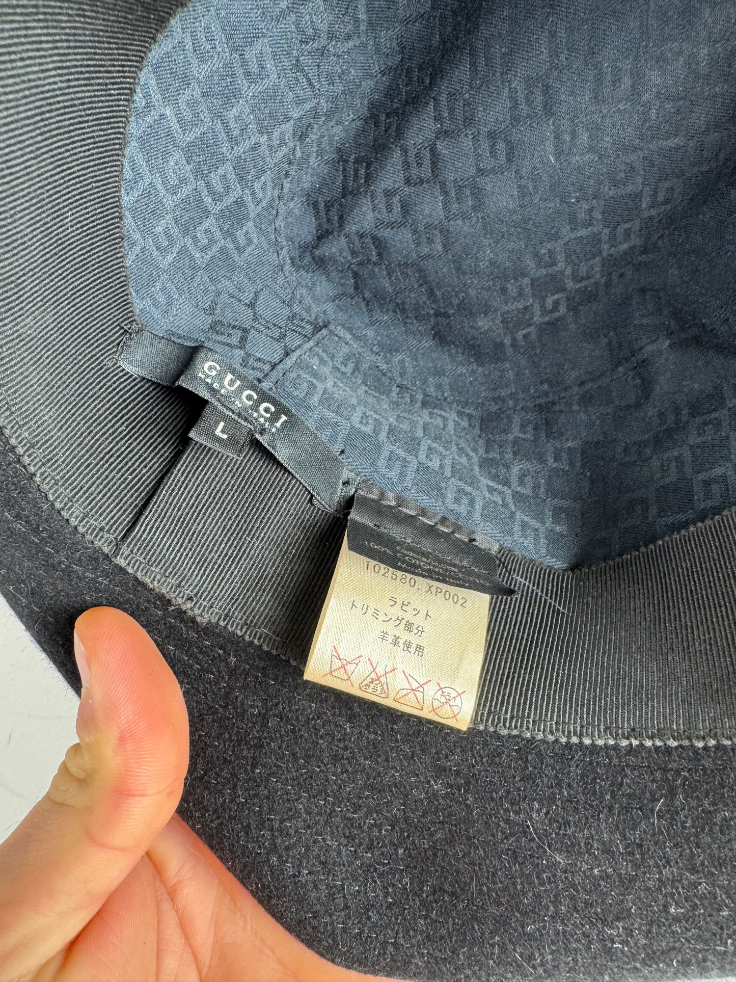 Vintage Gucci Wool Hat Black L