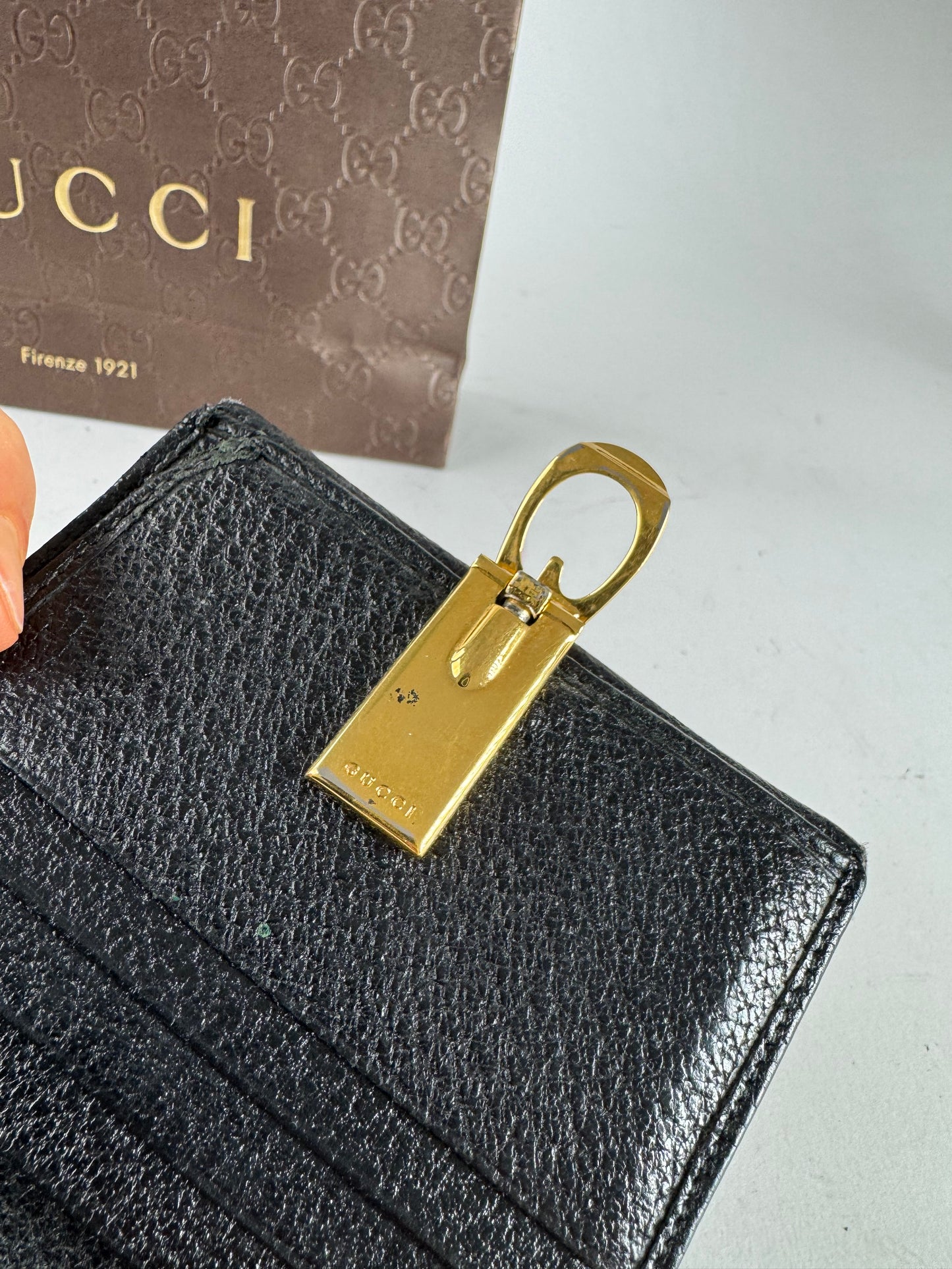 Vintage Gucci Leather Wallet Black