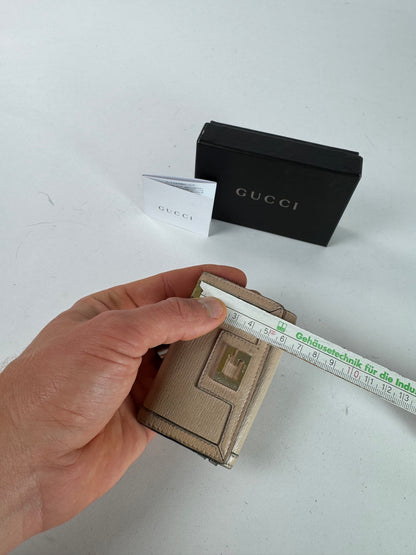 Vintage Gucci Leather Key Holder Rose / beige