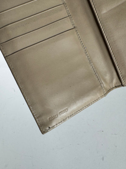 Vintage Miu Miu Leather Wallet beige
