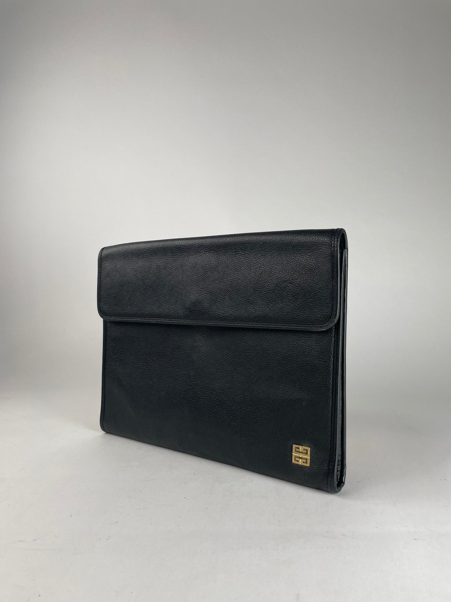 Vintage Givenchy GV3 Leather Clutch Black