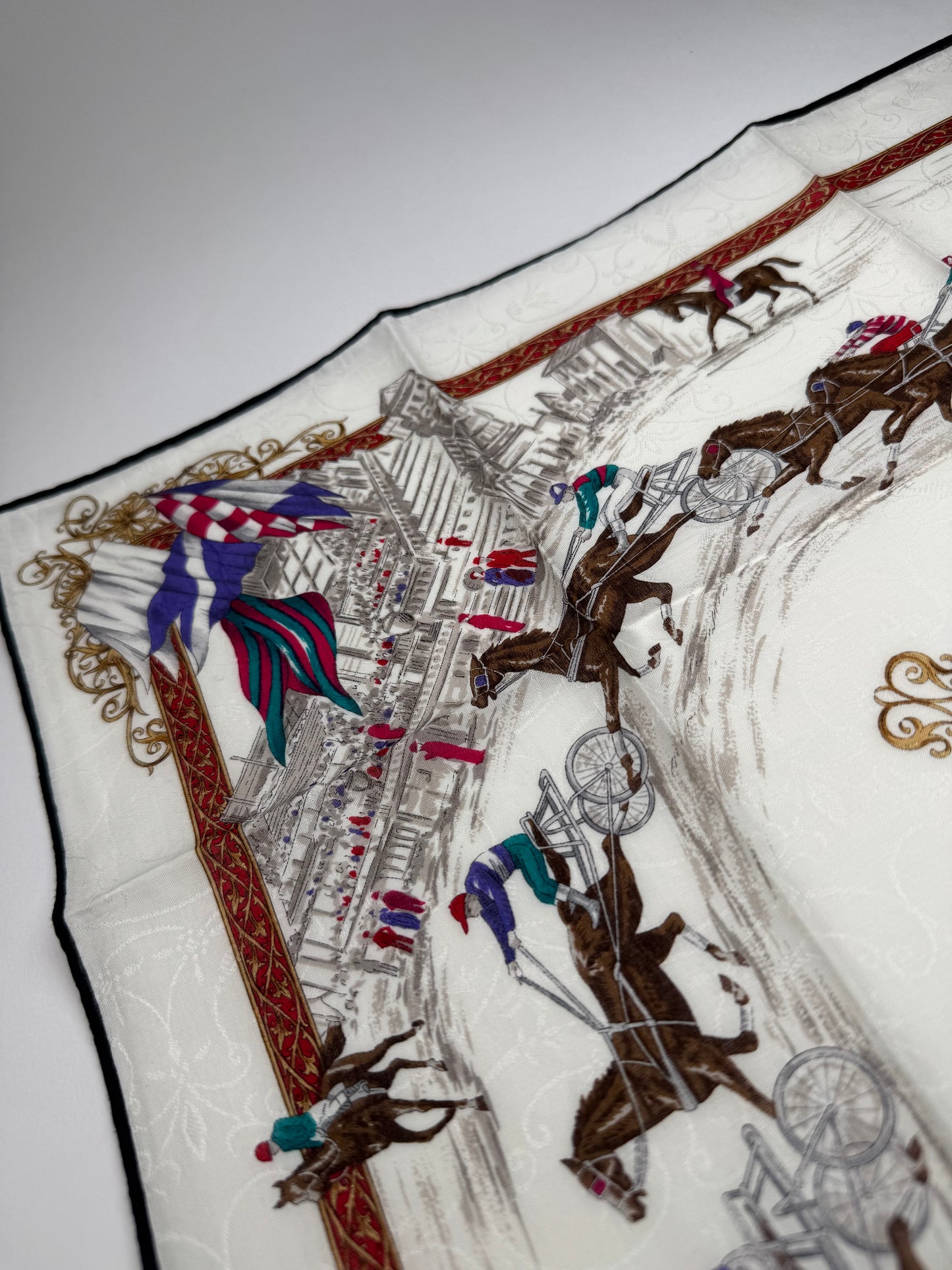 Vintage Celine Paris Silk/Canvas Scarf