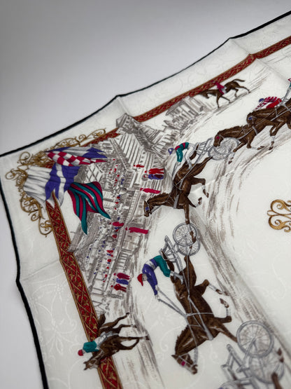 Vintage Celine Paris Silk/Canvas Scarf