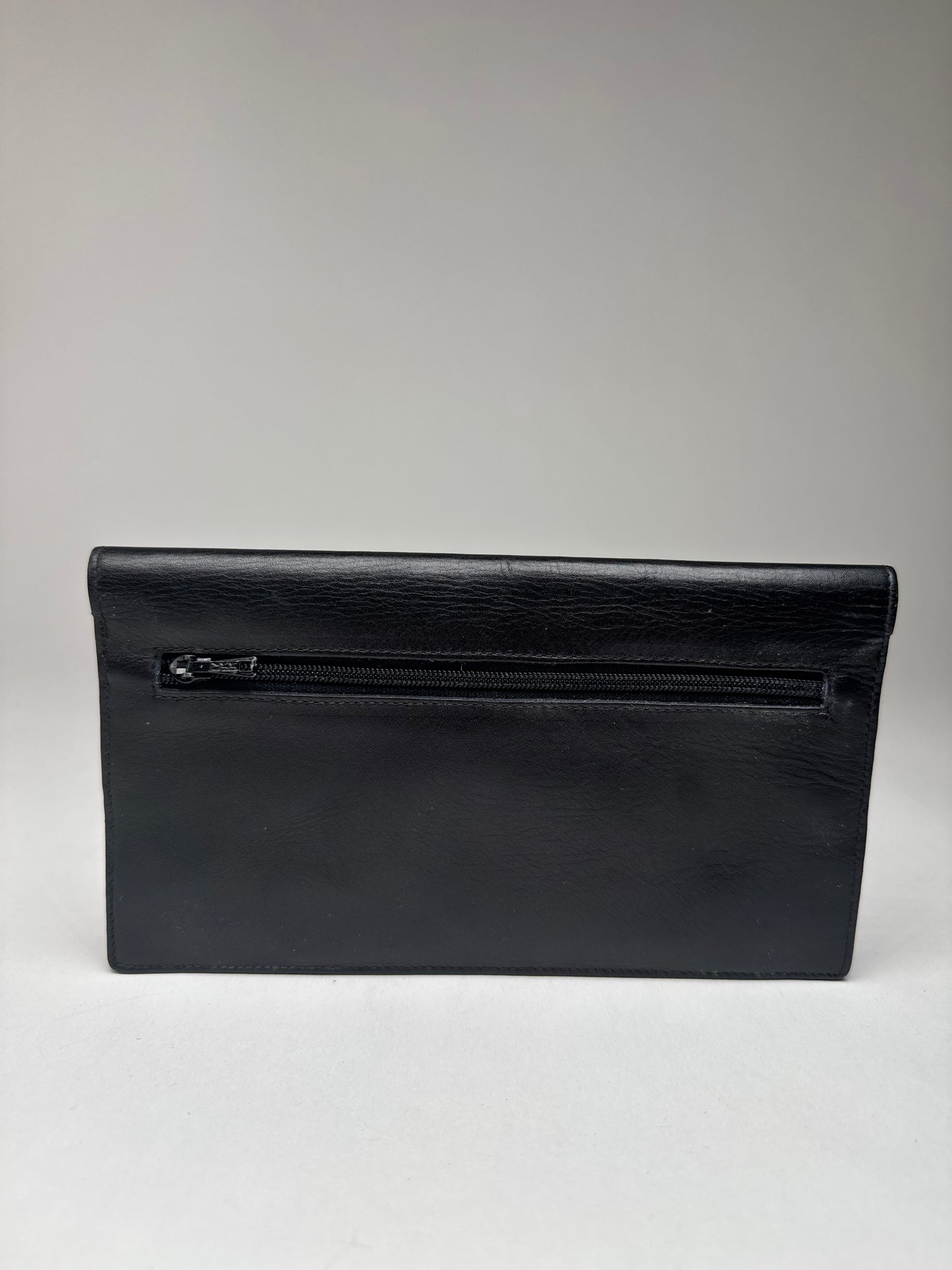 Vintage Givenchy GV3 Leather Clutch Black