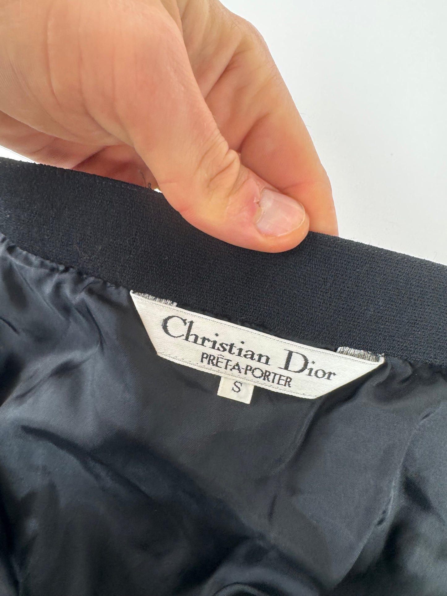 Vintage Dior Wool Skirt black M