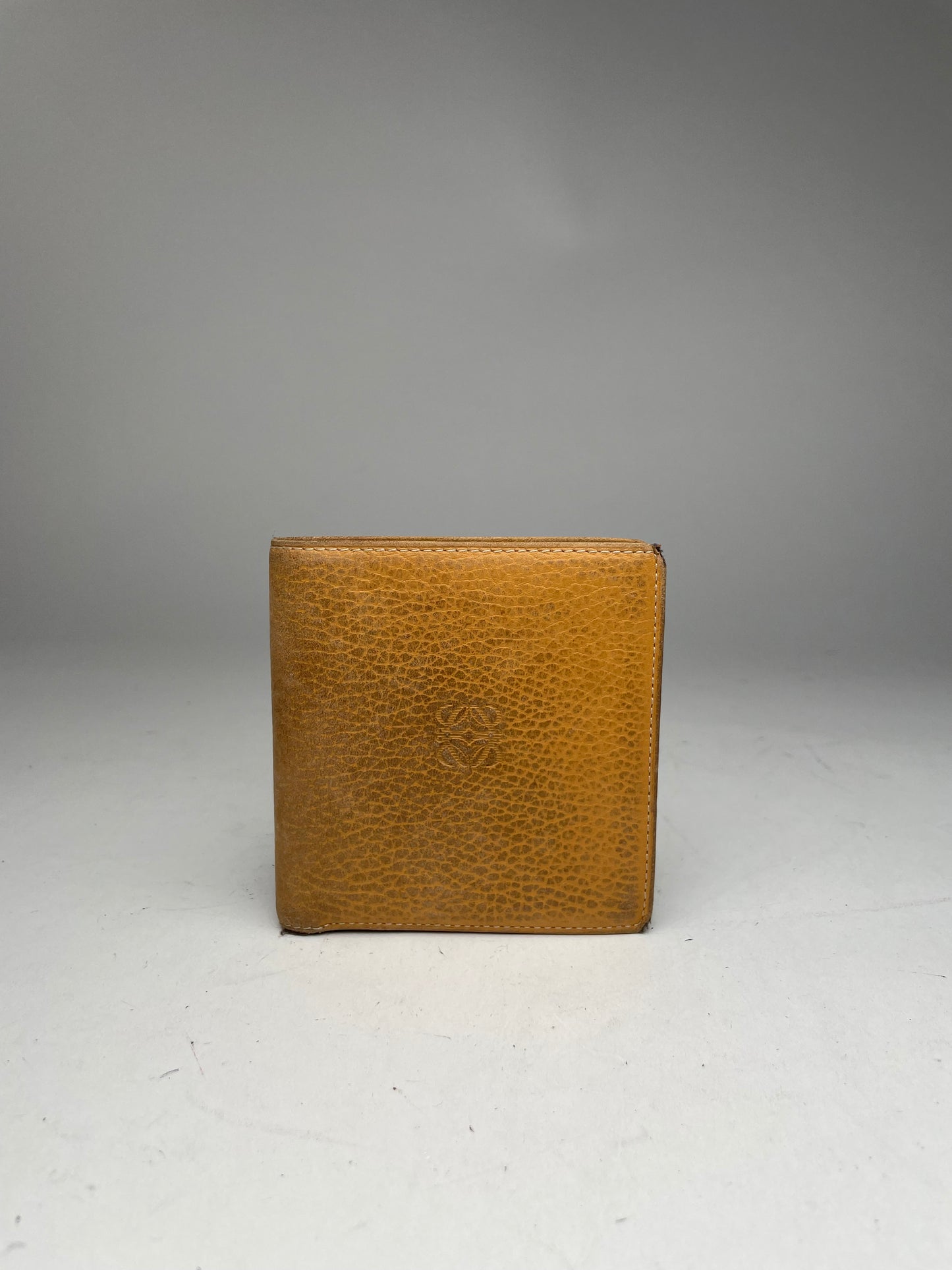 Portefeuille vintage Loewe Puzzle en cuir orange