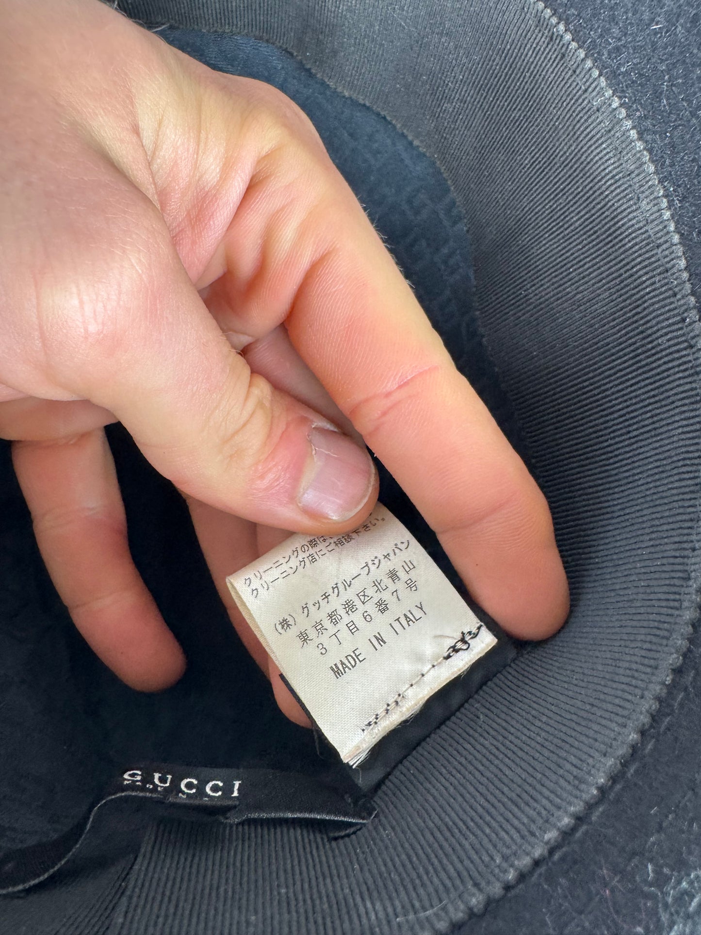 Vintage Gucci Wool Hat Black L