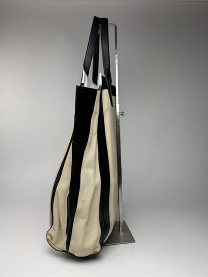 Vintage Chloe Alison leather Shopper Bag beige black