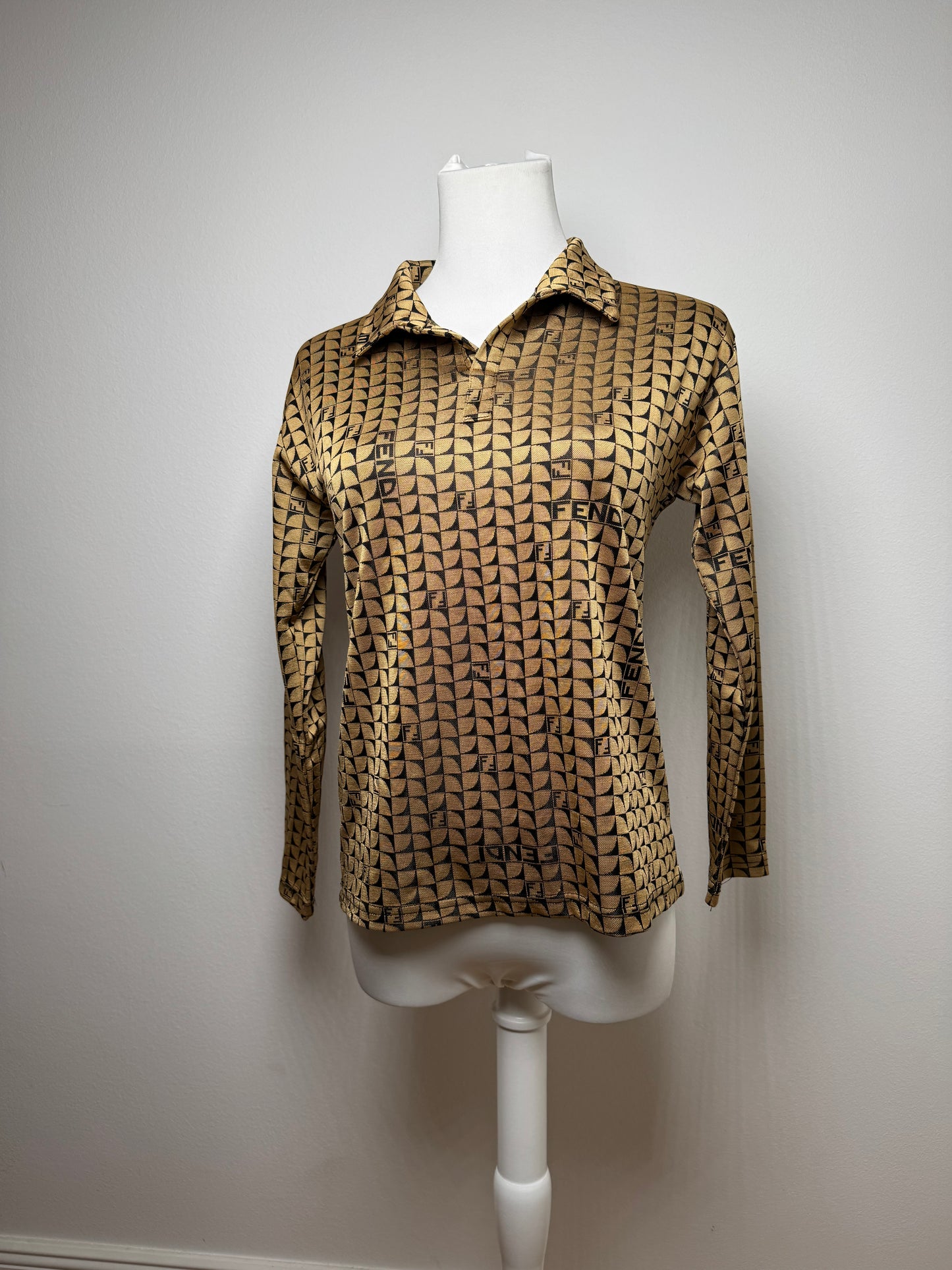 Vintage Fendi Roma Monogramm Sweater 38/M Golden