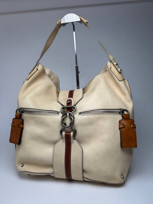 Vintage Chloe Leather Bag Beige brown