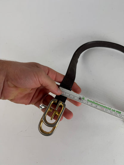 Vintage Gucci GG Leather Belt Brown