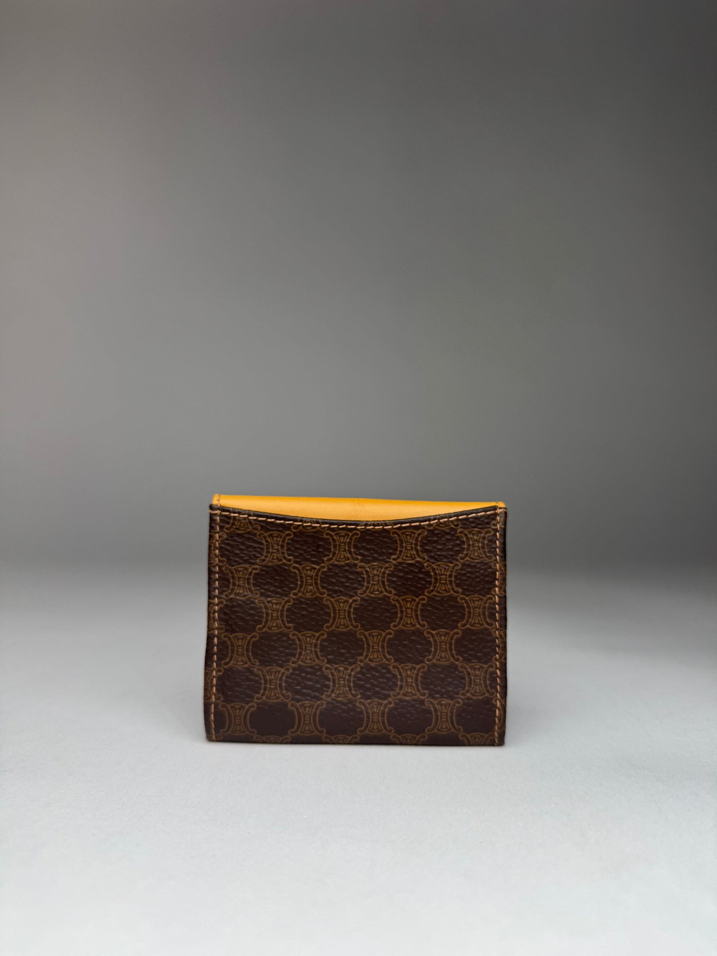 Vintage Celine Paris Monogram Leather Card Holder