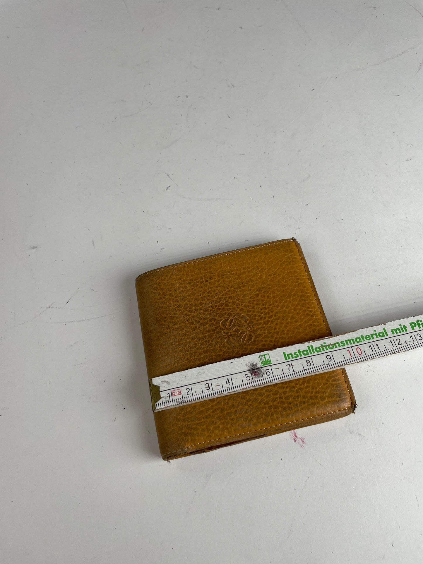 Portefeuille vintage Loewe Puzzle en cuir orange