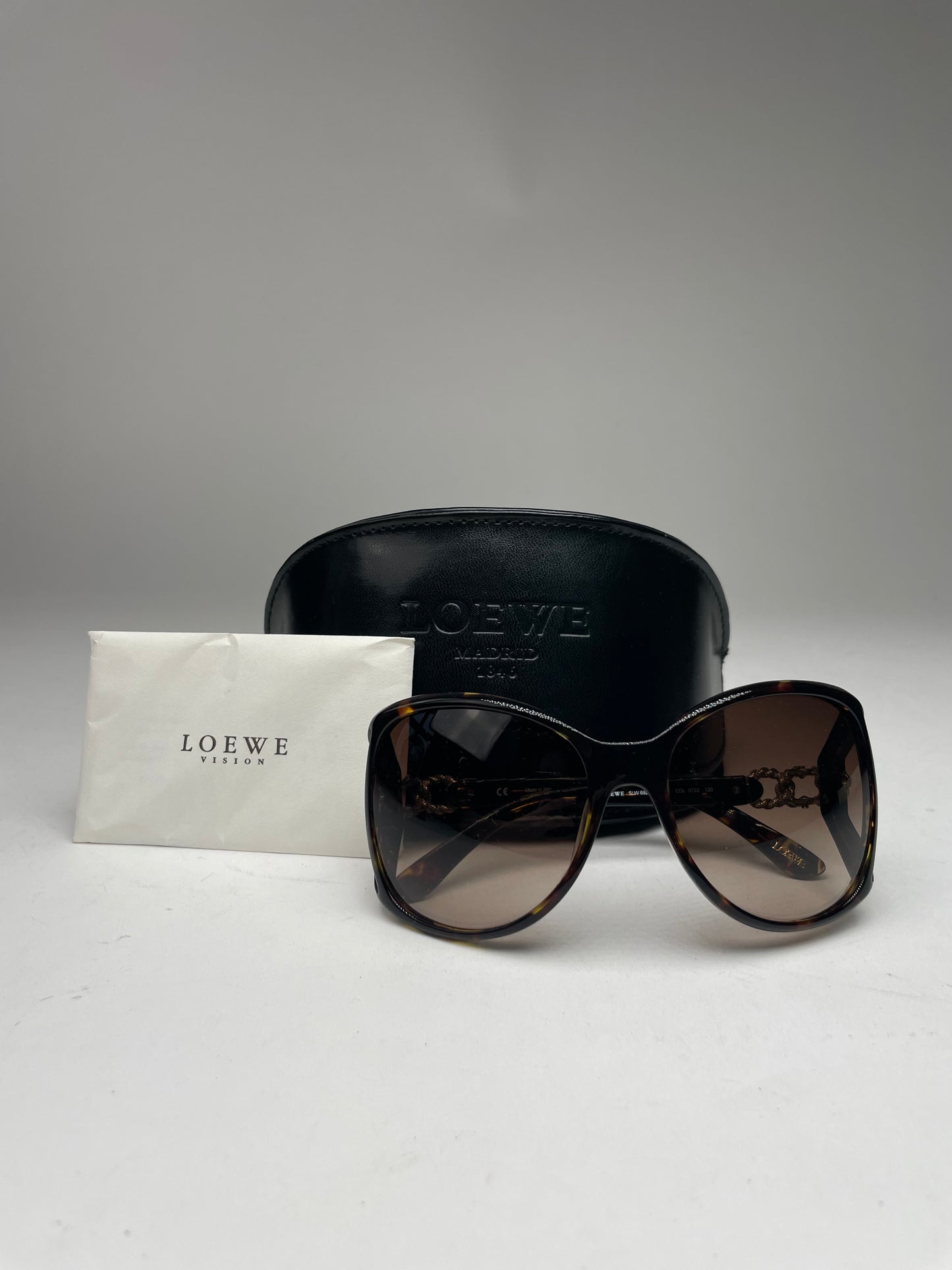 Vintage Loewe Madrid Oversized Sunglasses Brown