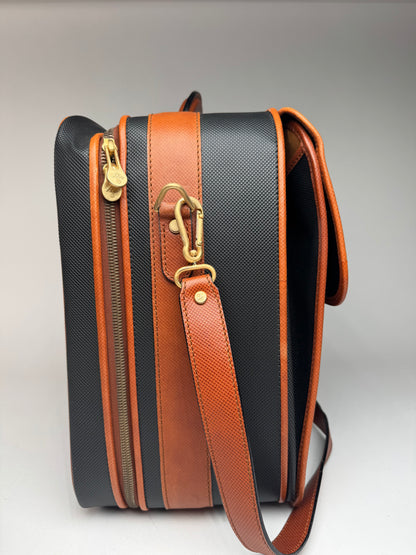 Vintage Bottega Veneta leather Suitcase black / Brown