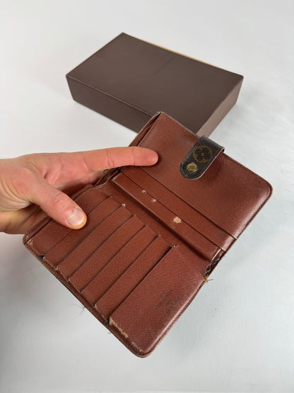 Vintage Louis Vuitton Leather Monogram Wallet Brown