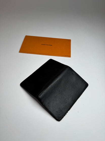 Vintage Louis Vuitton Taiga Leather Card Holder / ID Holder Black