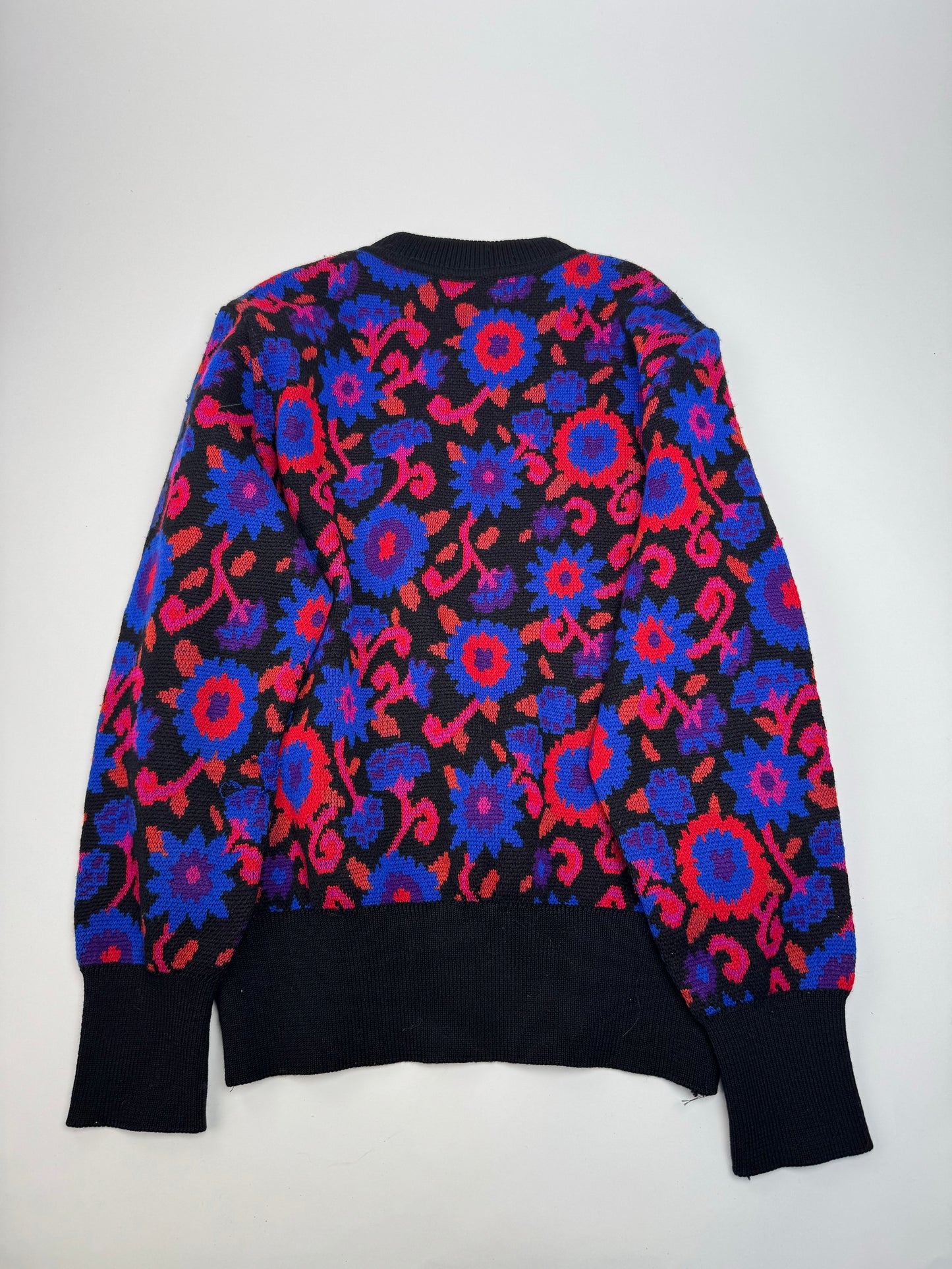 Vintage Yves Saint Laurent Wool Sweater Floral 38/M