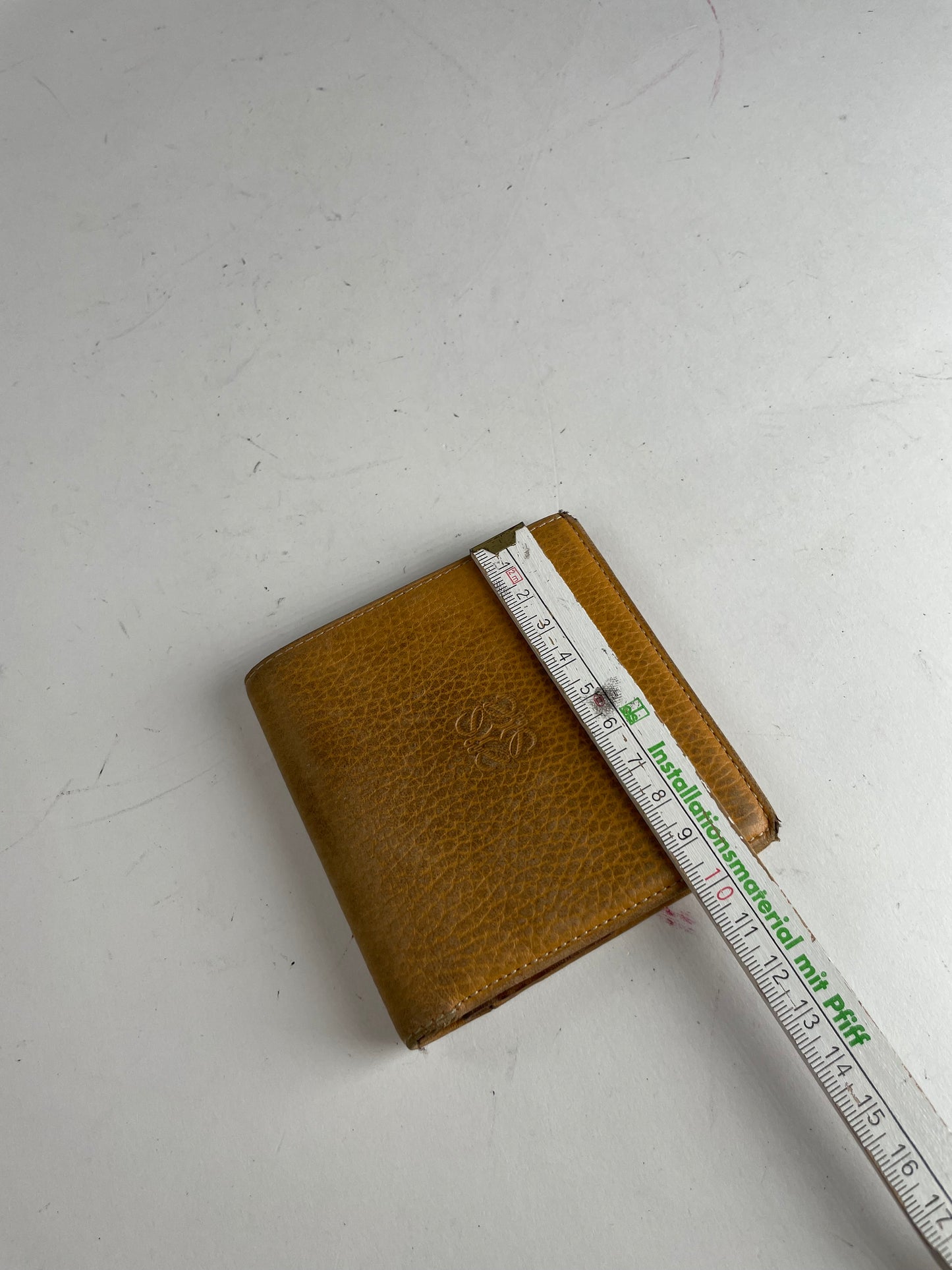 Portefeuille vintage Loewe Puzzle en cuir orange