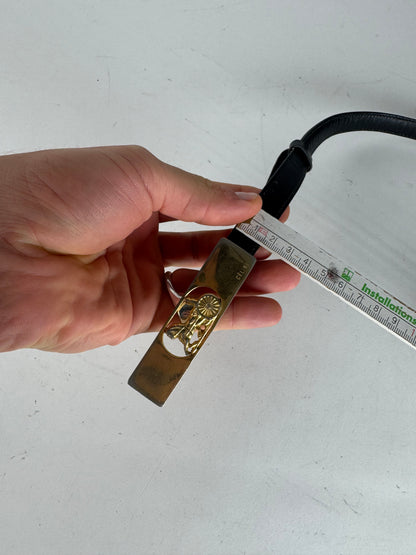 Vintage Celine Paris Leather Belt Black