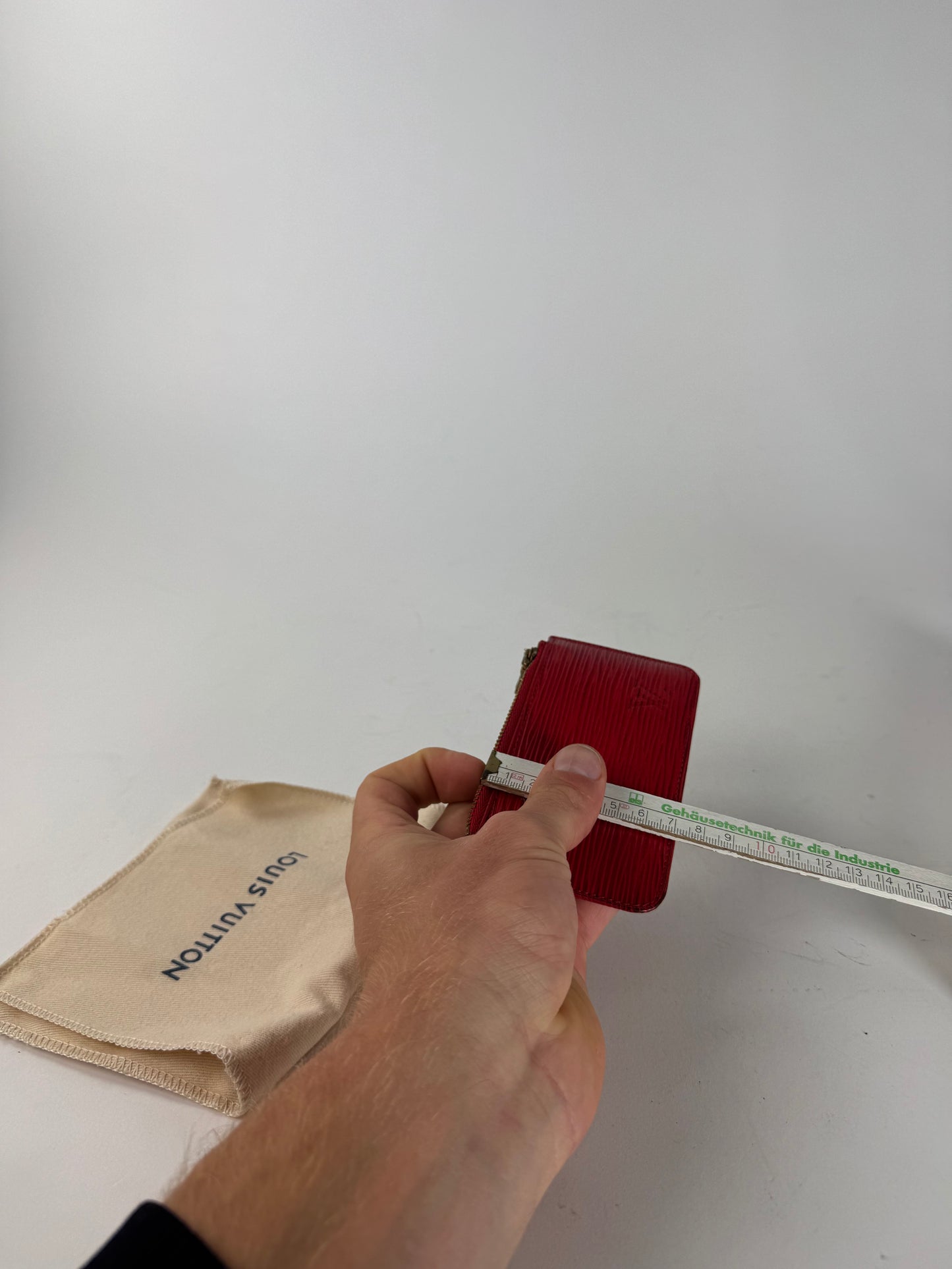 Vintage Louis Vuitton Le Dauphine EPI Leather Card Holder / Purse Red