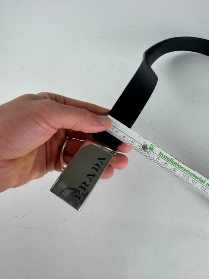 Vintage Prada Leather Belt Black