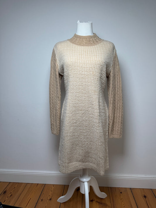 Vintage Courreges Paris Wool Dress 38/M Beige Brown