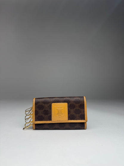 Vintage Celine Paris Leather Monogram Key Holder