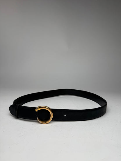 Vintage Cartier Panthere Leather Belt black