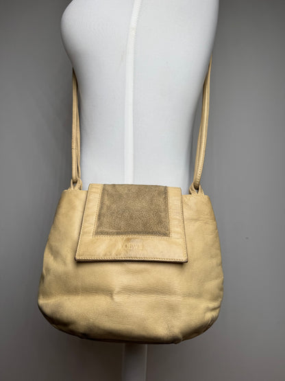 Vintage Loewe Madrid Amazona Leather Bag Beige
