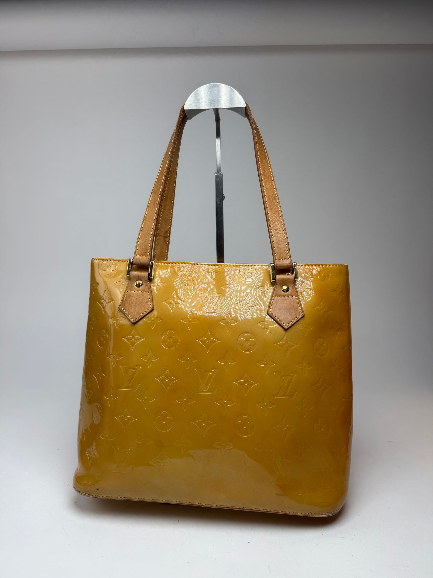 Vintage Louis Vuitton Vernis Leather Bag Yellow