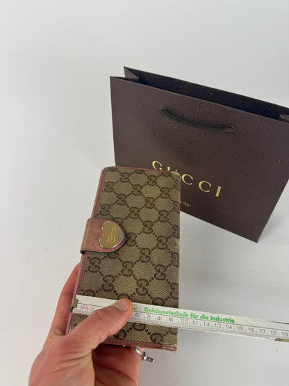 Vintage Gucci Monogram Wallet beige pink