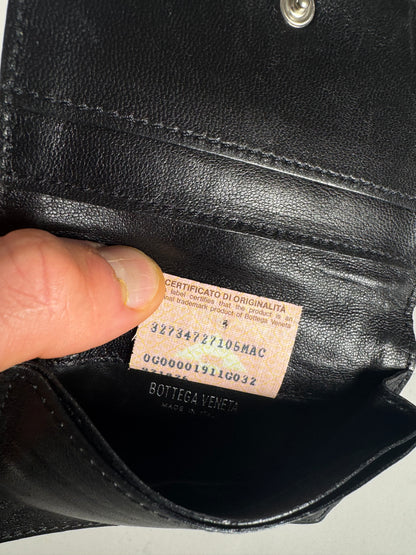 Vintage Bottega Veneta Canvas Card Holder Leopard