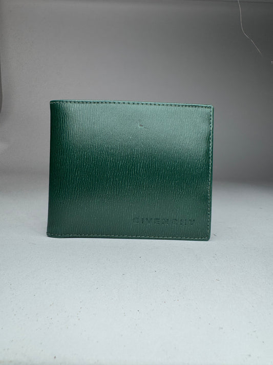 Vintage Givenchy Foldable Leather Wallet Green