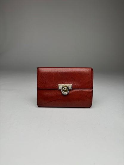 Vintage  Givenchy GV3 Leather Wallet Brown/Red