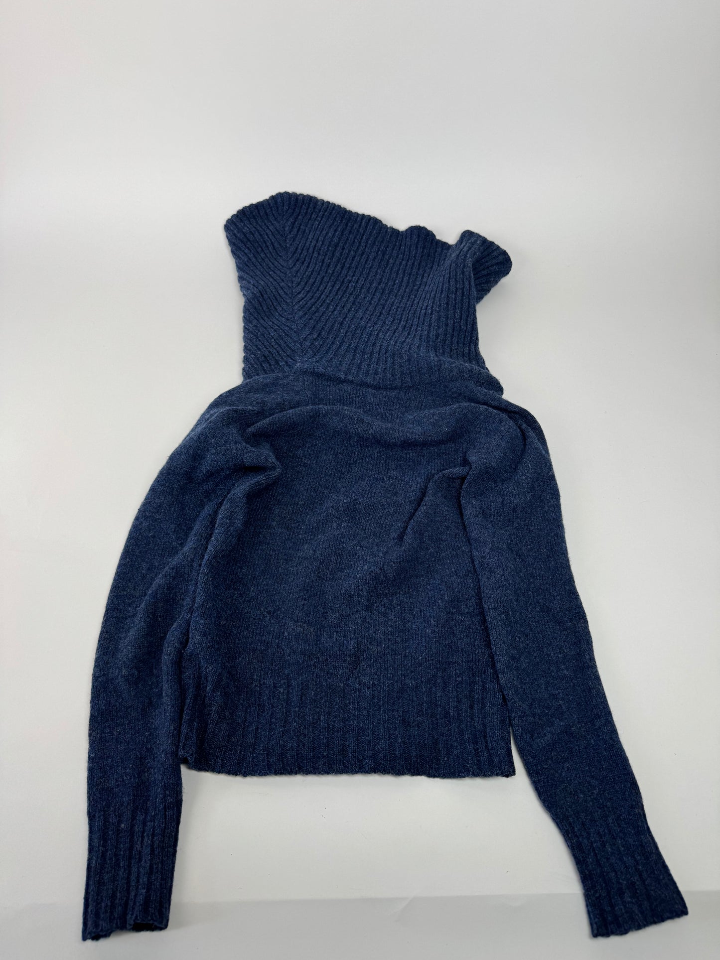 Vintage Balenciaga Big Turtle Neck Wool Sweather Blue