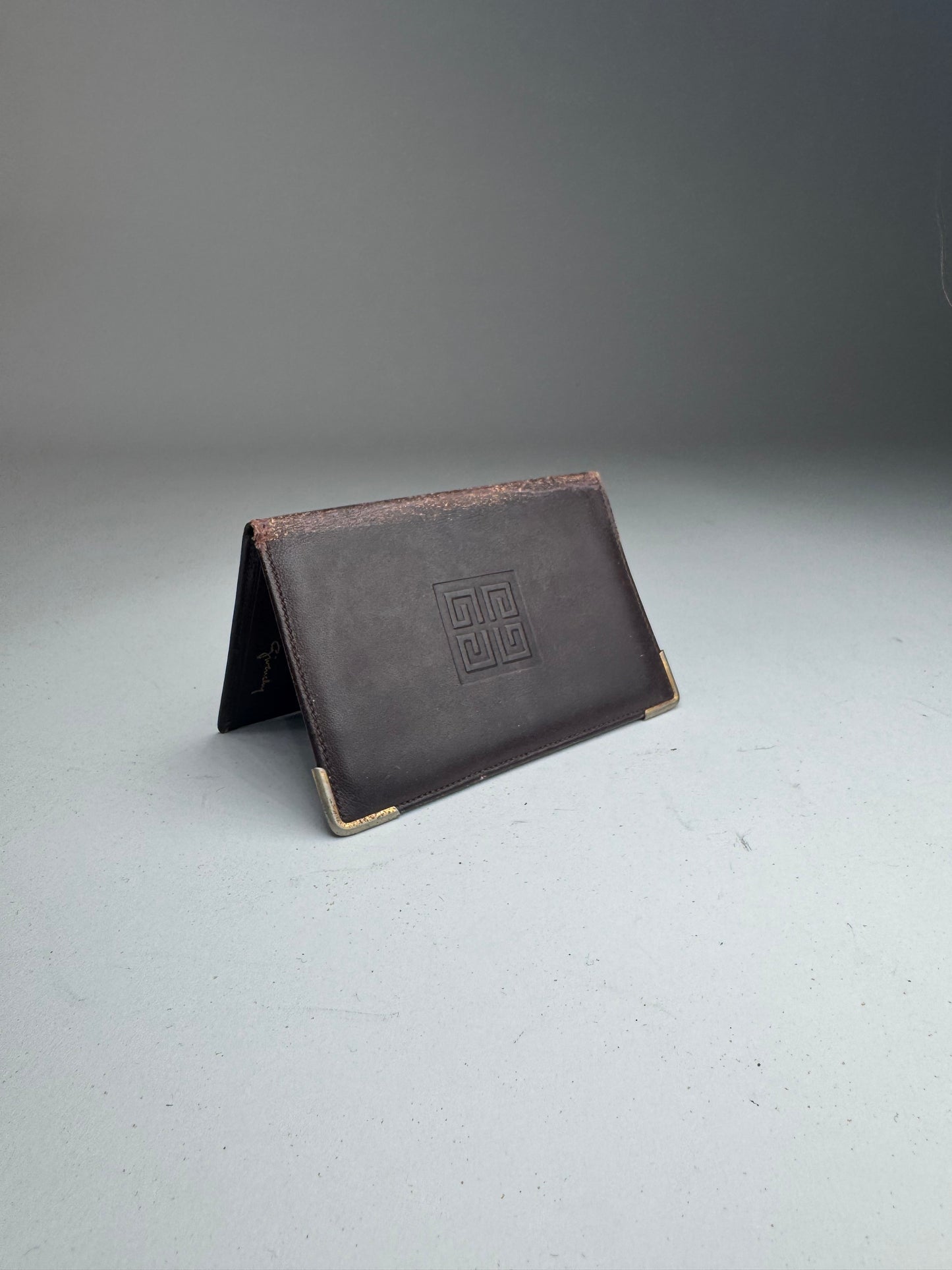 Vintage Givenchy Leather Card Holder Brown