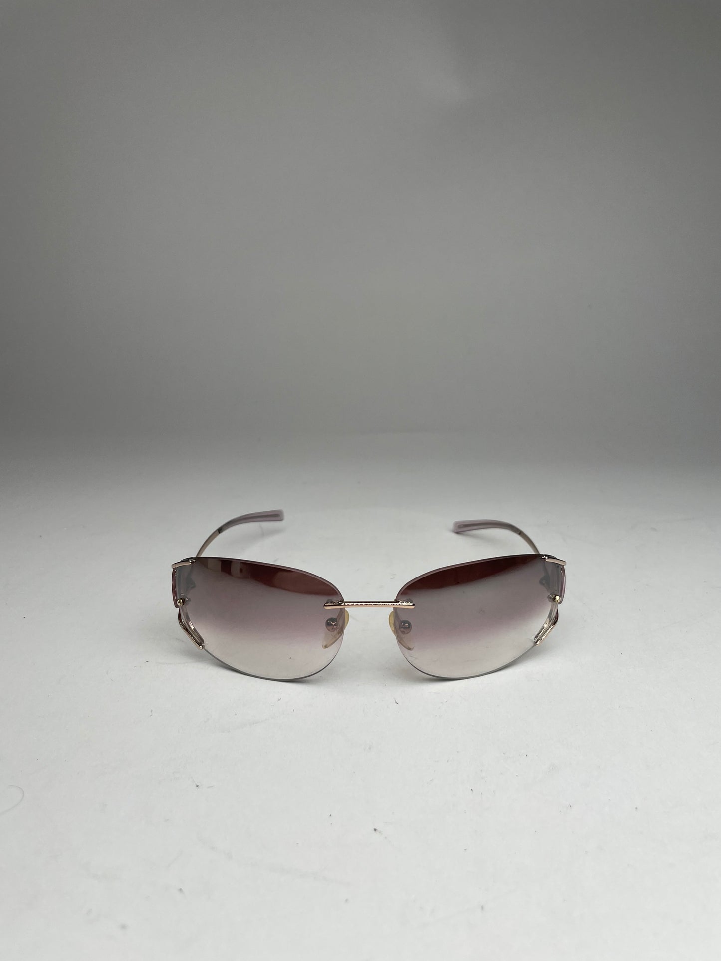 Vintage Loewe Madrid Frameless Sunglasses purple silver