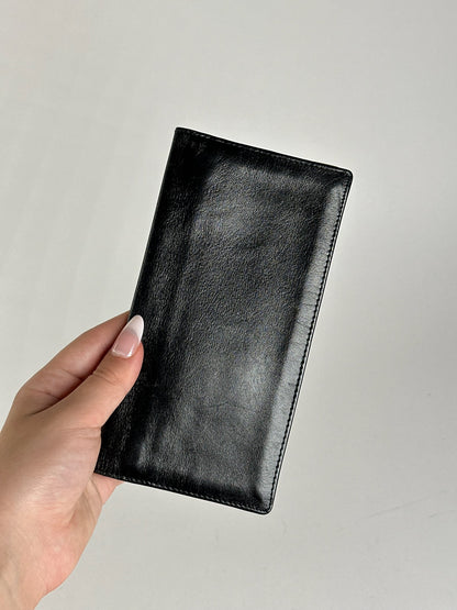 Vintage Cartier leather ID holder black