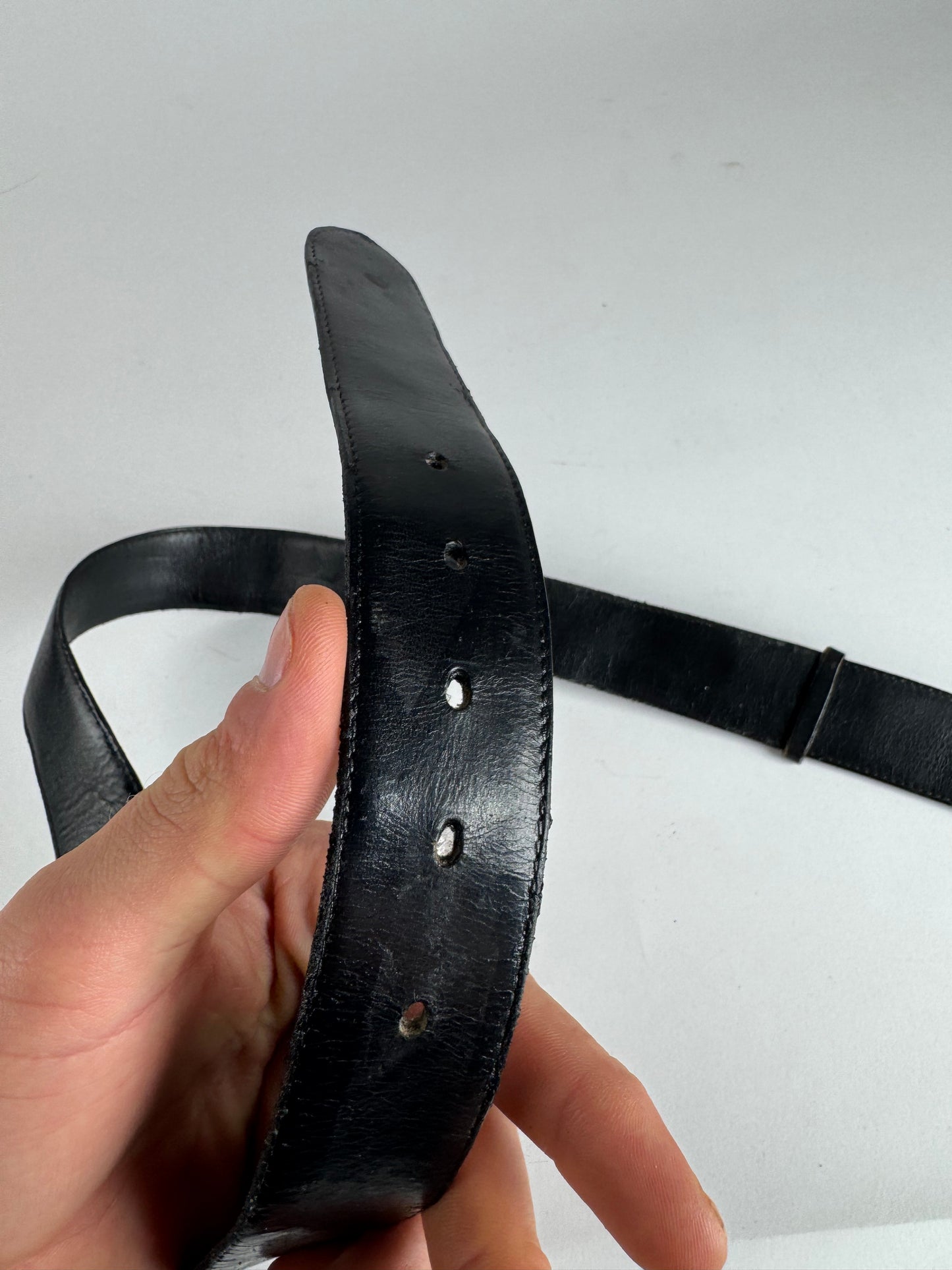 Vintage Celine Paris Triomphe Leather Belt