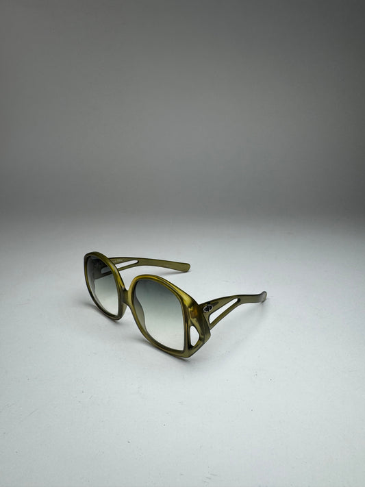 Vintage Dior Oversized Sunglasses Green